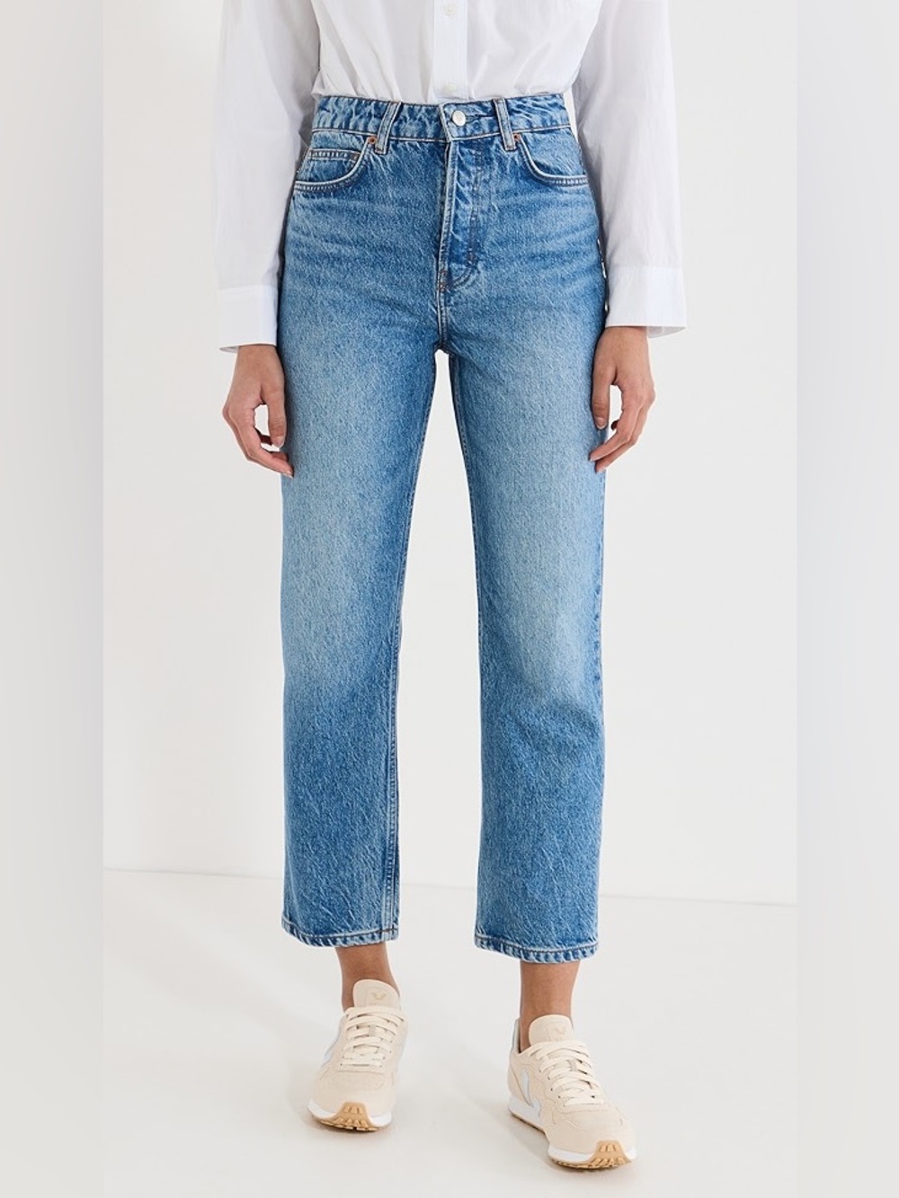 Reformation Cynthia High Rise Straight Cropped Jeans Size 24